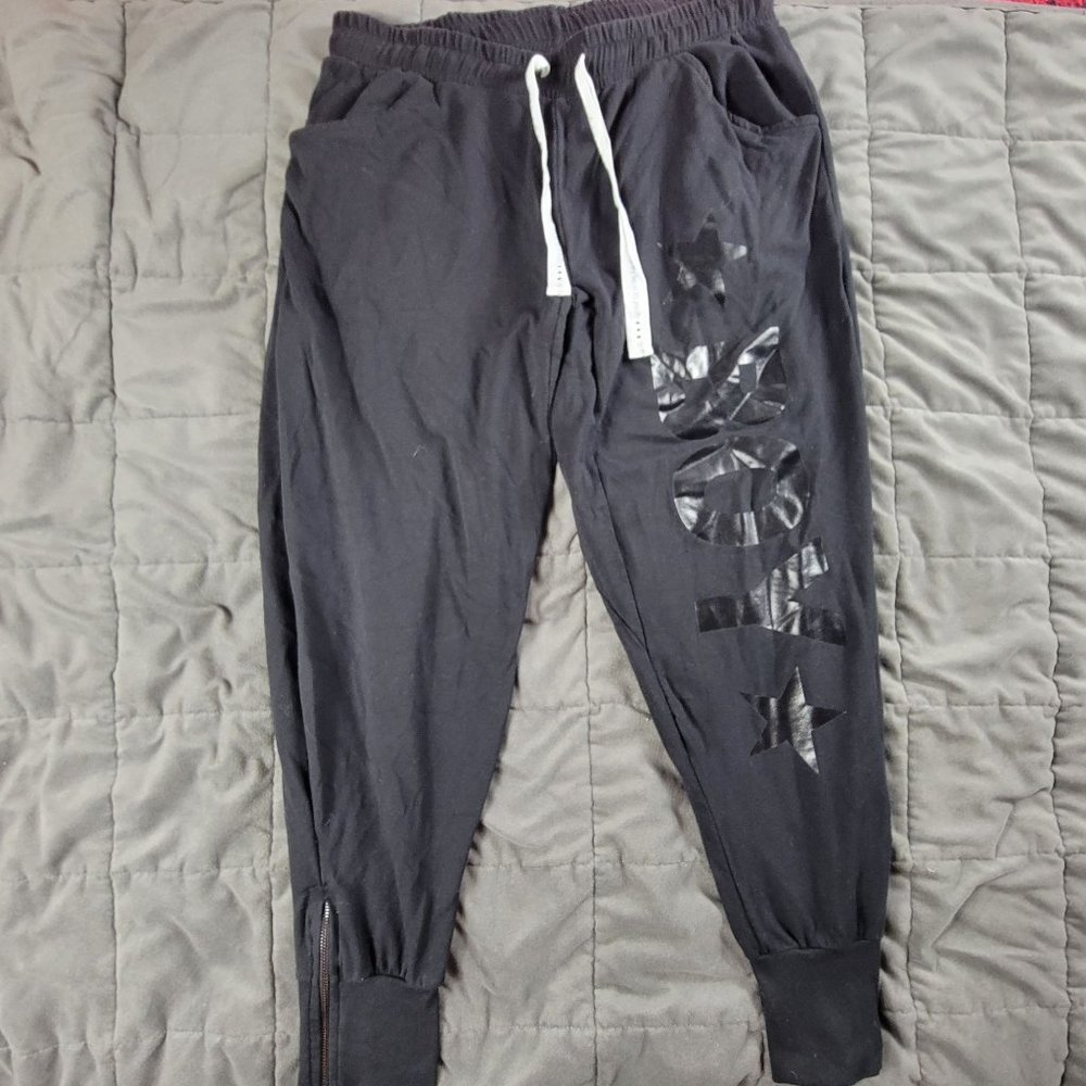 Boy London Mens XL Black Sweatpants Made In USA Zipper Legs Streetwear Fashion